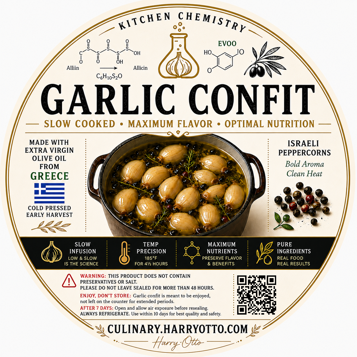 Harry Otto garlic confit main label